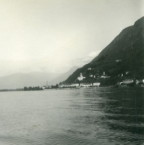 Switzerland Lake Maggiore Magadino Old Possemiers Stereoview Photo 1900