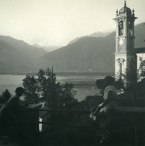 Switzerland Lake Maggiore Magadino Val Verzasca Possemiers Stereoview Photo 1900