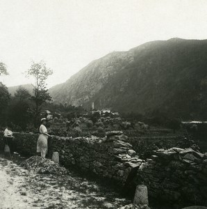 Switzerland Valle Maggia Avegno Old Possemiers Stereoview Photo 1900