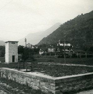 Switzerland Valle Maggia village Old Possemiers Stereoview Photo 1900