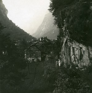 Switzerland Valle Maggia Bignasco Old Possemiers Stereoview Photo 1900