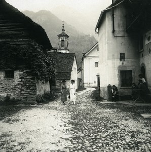 Switzerland Val Bavona Cavergno Old Possemiers Stereoview Photo 1900