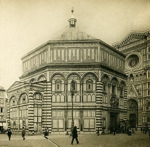 Italy Florence Firenze Baptistry Old Stereoview Photo SIP 1900