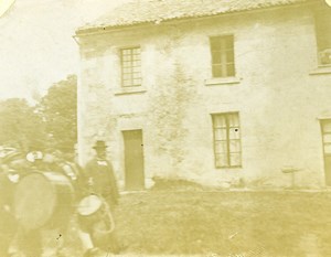 France Le Breuil Marching Band Musicians Old Amateur Stereoview Photo 1900