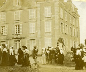 France Le Breuil House of Notre Dame Old Amateur Stereoview Photo 1900