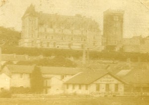 France Pau Henri IV castle Old Amateur Stereoview Photo 1900