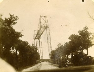 France Rochefort Transporter Bridge Old Amateur Stereoview Photo 1900