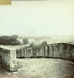 Italy Genoa Genova Corso Magenta panorama Old Amateur Stereoview Photo 1900