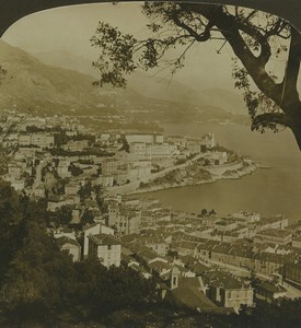 Monaco Monte Carlo Panorama Old Stereo Photo Stereoview HC White 1900