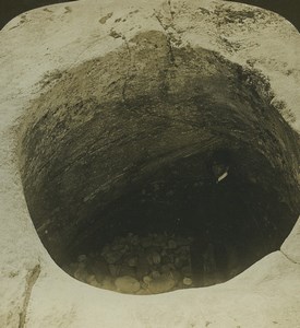 Norway Glacier Pothole Giant's Cauldron Old Stereo Photo Stereoview White 1900