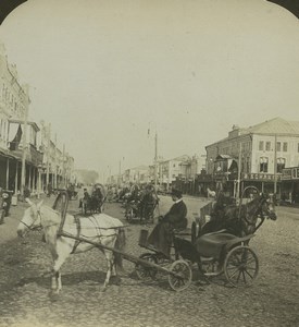 Russia Nizhny Novgorod Fair Street Old Stereo Photo Stereoview HC White 1900