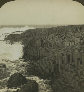 Ireland the Giant's Causeway Stereo Photo Stereoview HC White 1900