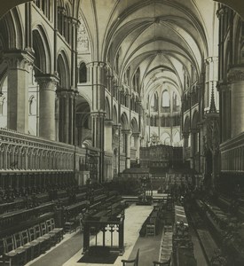 United Kingdom Canterbury Cathedral Old Stereo Photo Stereoview HC White 1900