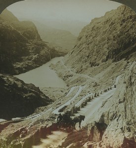 Norway Gorsvatnet Lake Odda panorama Old Photo Stereoview AMC 1900