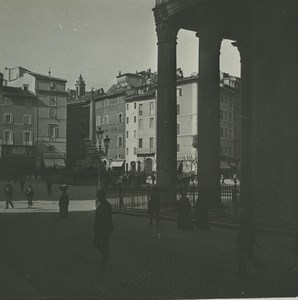 Italy Rome Pantheon Piazza della Rotonda Old Possemiers Stereoview Photo 1910
