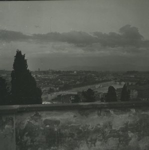 Italy Rome Panorama Janiculum Old Possemiers Stereoview Photo 1910