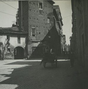 Italy Rome Via di Monte Brianzo Old Possemiers Stereoview Photo 1910