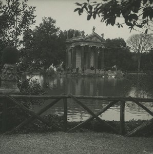 Italy Rome Villa Borghese gardens Old Possemiers Stereoview Photo 1910