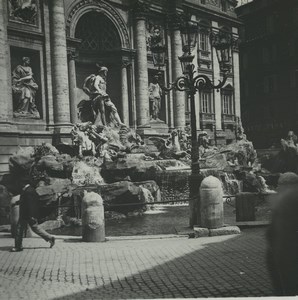 Italy Rome Trevi Fountain Old Possemiers Stereoview Photo 1910