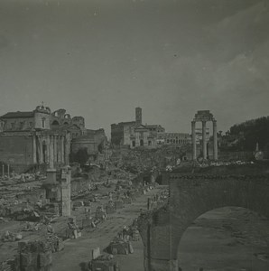 Italy Rome Foro Romano Old Possemiers Stereoview Photo 1910