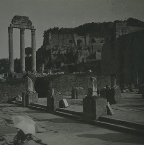 Italy Rome Foro Romano Basilica Old Possemiers Stereoview Photo 1910