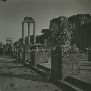 Italy Rome Foro Romano Basilica Old Possemiers Stereoview Photo 1910