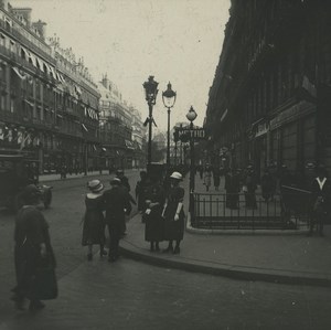 France Paris Avenue of the Opera Old Possemiers Stereoview Photo 1920