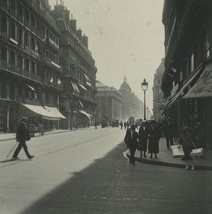 France Paris Rue du 4 Septembre Street Old Possemiers Stereoview Photo 1920