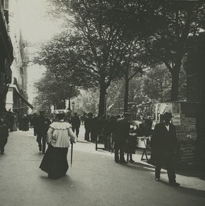 France Paris snapshot on the Boulevards Old Possemiers Stereoview Photo 1920