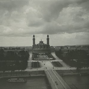 France Paris Trocadero from Eiffel Tower Old Possemiers Stereoview Photo 1920