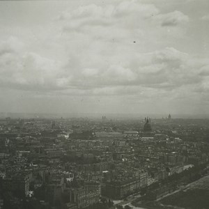 France Paris Panorama from Eiffel Tower Old Possemiers Stereoview Photo 1920