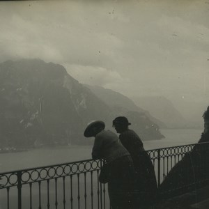 Switzerland Seelisberg Hotel Sonnenberg Old Possemiers Stereoview Photo 1920