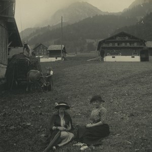 Switzerland Melchtal Alpine Pasture Old Possemiers Stereoview Photo 1920