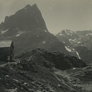 Switzerland Col de la Gueulaz Panorama Old Possemiers Stereoview Photo 1920