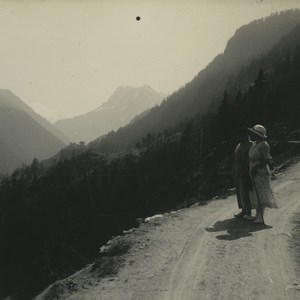 Switzerland Finhaut Chatelard Road Old Possemiers Stereoview Photo 1920