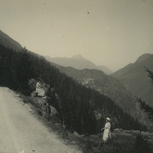 Switzerland Finhaut Chatelard Road Old Possemiers Stereoview Photo 1920