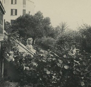 Corsica Ajaccio Hotel des Etrangers Gardens Old Possemiers Stereoview Photo 1920