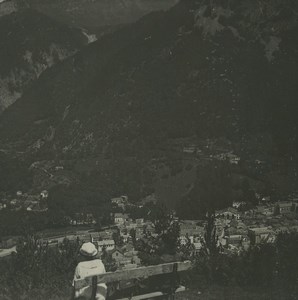 Pyrenees Cauterets Vallee Cambasque valley Old Possemiers Stereoview Photo 1920