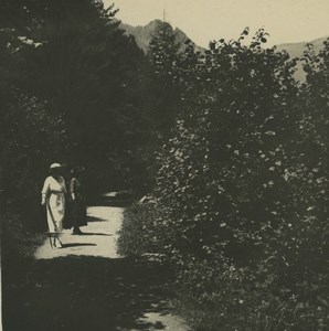 Pyrenees Cauterets Pic de Monne Old Possemiers Stereoview Photo 1920