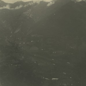 Pyrenees Cauterets Panorama Cabaliros Old Possemiers Stereoview Photo 1920