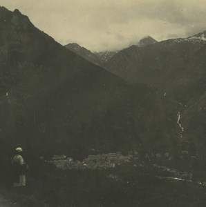 Pyrenees Cauterets Vallée de Cambasque Old Possemiers Stereoview Photo 1920