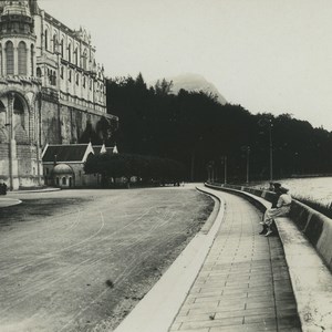 France Lourdes Gave de Pau River Old Possemiers Stereoview Photo 1920