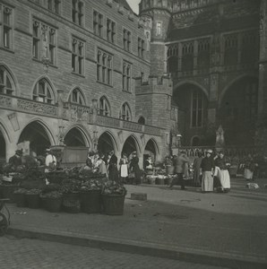 Germany Cologne Koln? Market Scene Old Possemiers Stereoview Photo 1920 #2