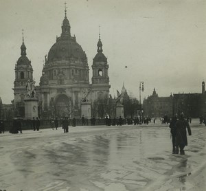 Germany Berlin Cathedral Bridge Old Possemiers Stereoview Photo 1920