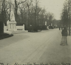 Berlin Siegesallee Kurfürst Johann Georg Old Possemiers Stereoview Photo 1920