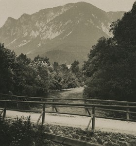 Austria Semmering Gansleithen? bridge Old Photobrom Stereoview Photo 1900