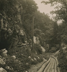 Austria Semmering Schneeberg Old Photobrom Stereoview Photo 1900