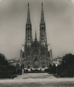 Austria Vienna Votivkirche Church Old Wurthle Stereoview Photo 1900