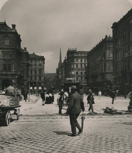 Austria Vienna Karntnerstrasse Old Wurthle Stereoview Photo 1900