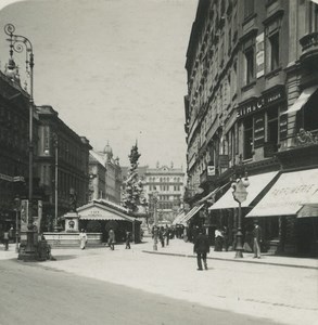 Austria Vienna Graben Old Wurthle Stereoview Photo 1900